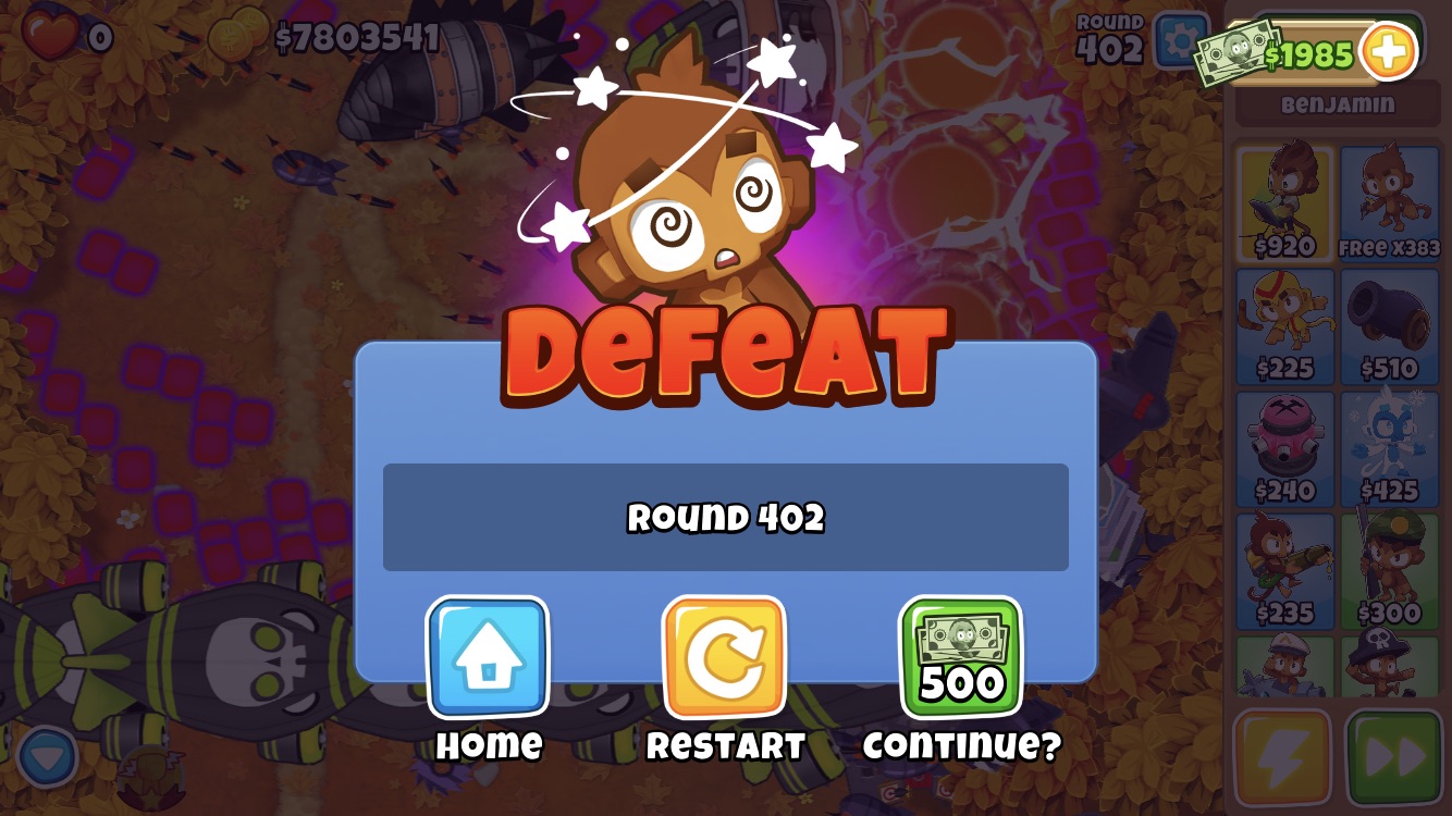 bloons td 6 highest round